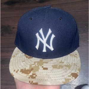 New york yankees veterans day camo cap hat